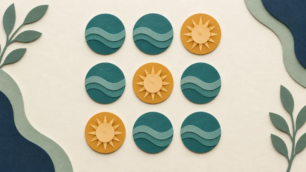Three coin toss patterns show how exactly two heads can occur in different positions.
