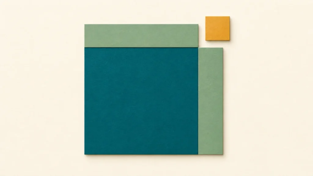 Two equal rectangular strips and a missing corner explain why completing the square uses half the linear coefficient.