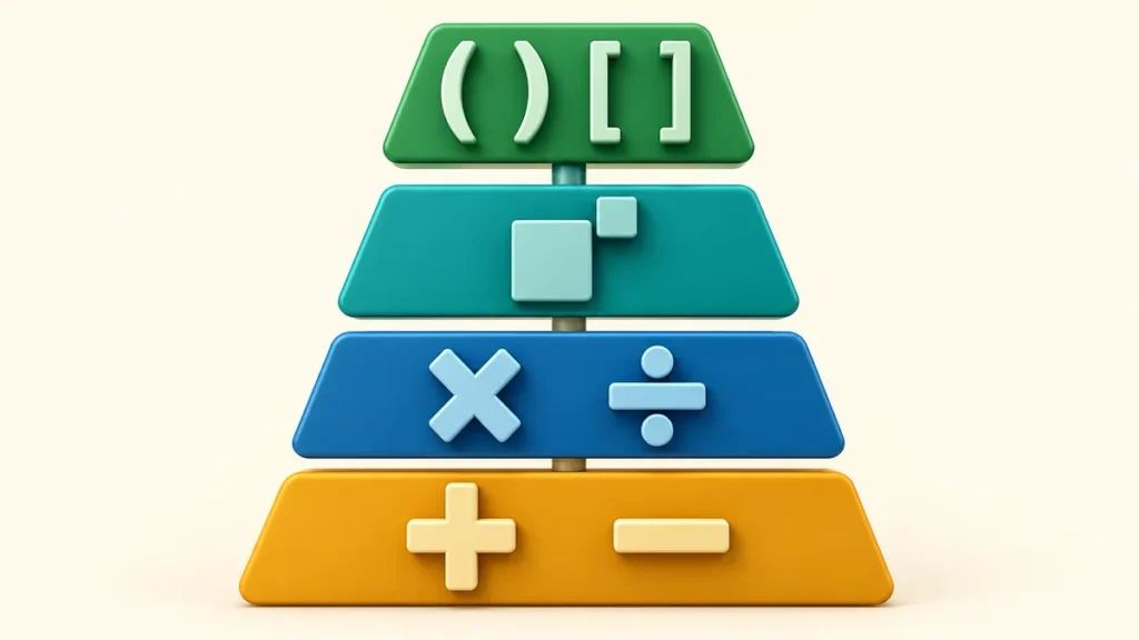 Educational illustration for Order Of Operations: How PEMDAS And BODMAS Work
