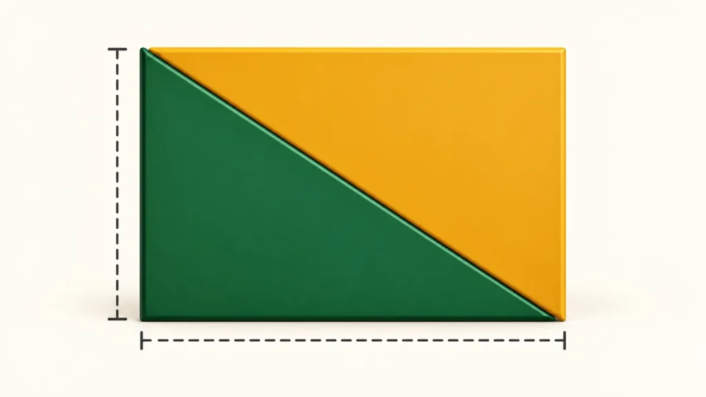Educational illustration for Why Is A Triangle's Area Half Its Base Times Its Height?