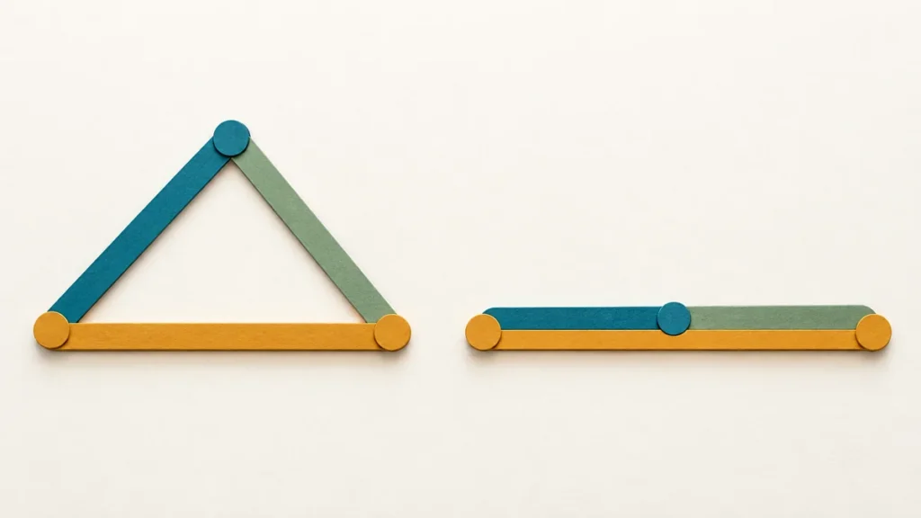 Educational illustration for How Does The Triangle Inequality Decide Whether Three Sides Work?